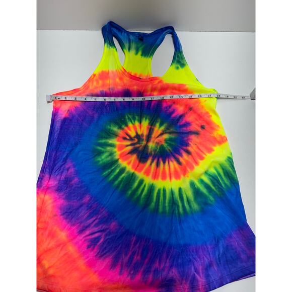 Women’s Tie Dye Tank Top Sz Small Hippie Retro 90’s Colors Flowers 70’s Boho - Picture 8 of 9